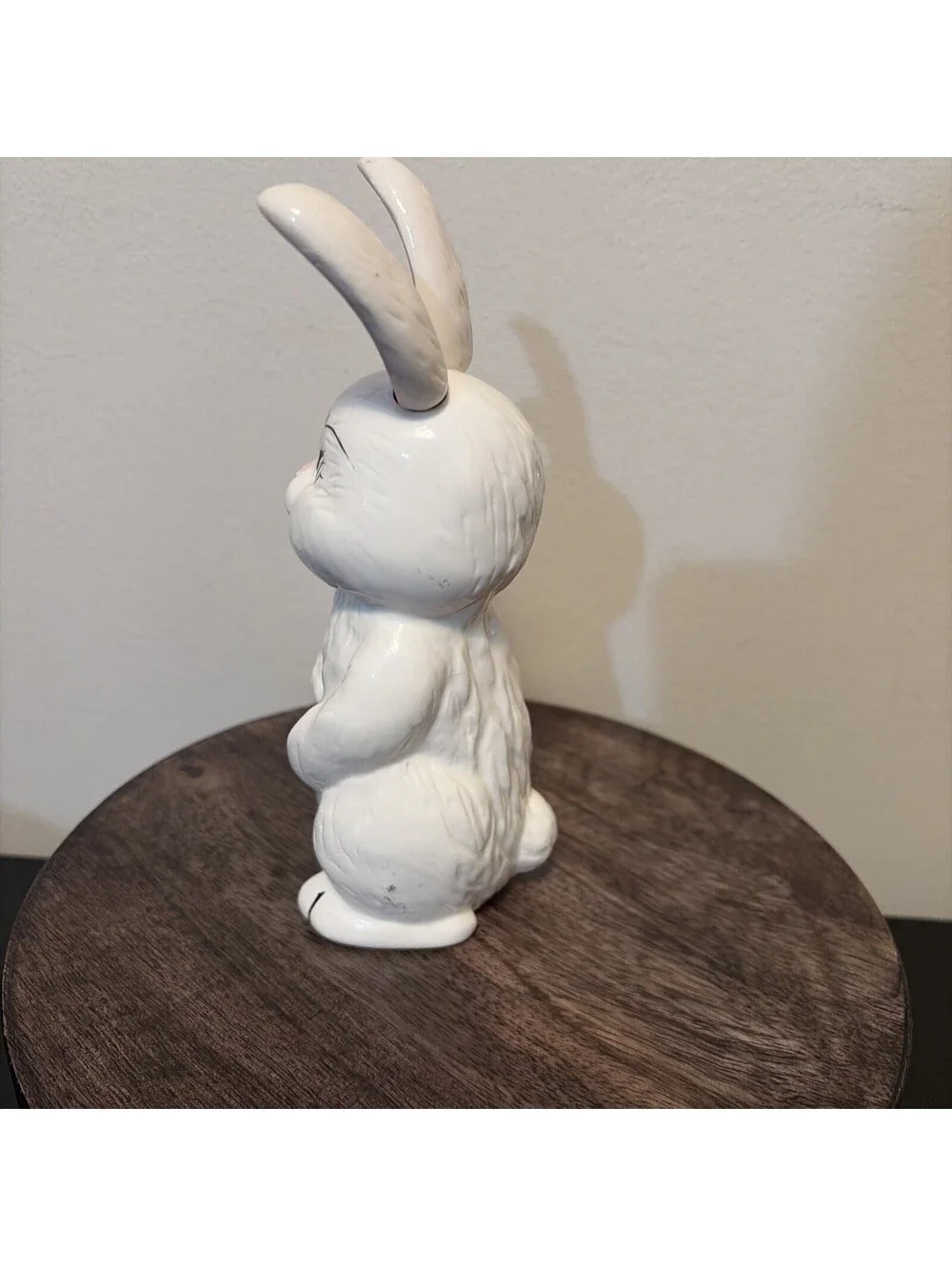 Vintage Ceramic Bunny Rabbit Spoon Fork Ears Easter Baby Feeding Novelty Gift